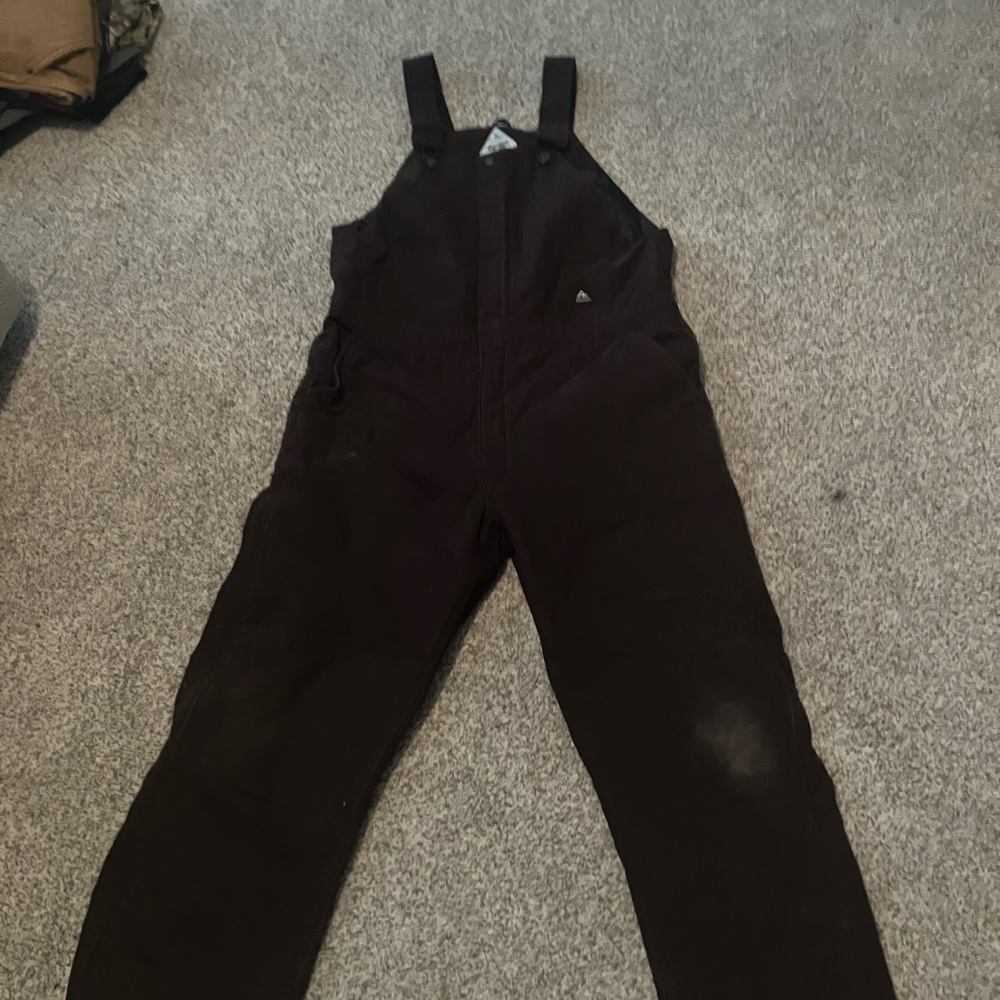 Men's dark brown Ridgecut bib overalls
